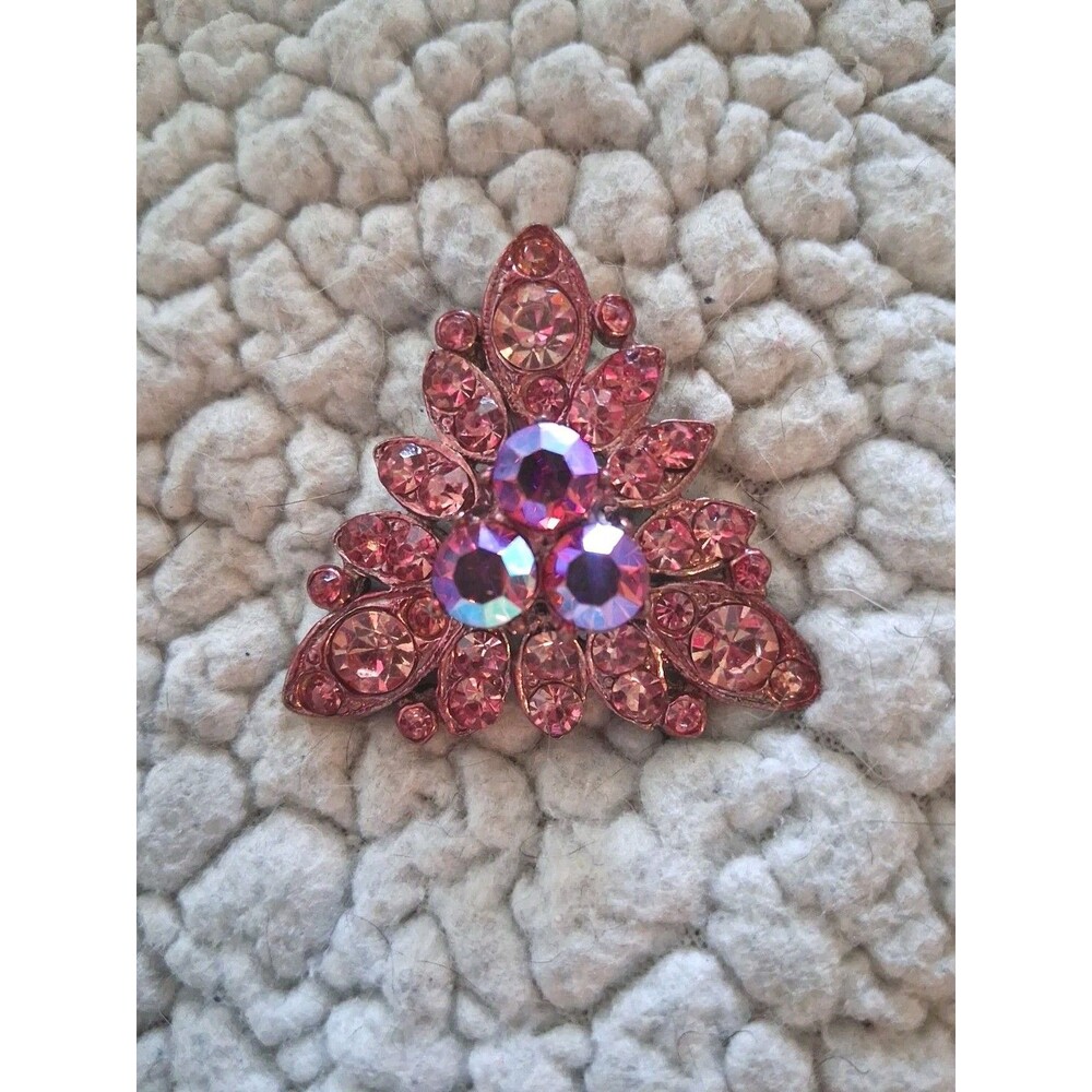 Gorgeous Pink AB Rhinestone Brooch